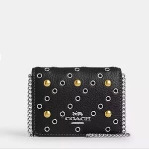 Coach Mini Wallet On A Chain With Rivets NWT